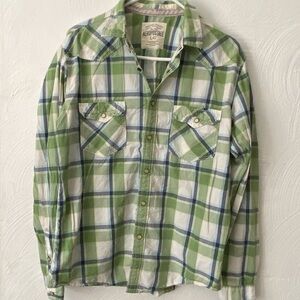Aeropostale Long-sleeve Snap Button‎ Up Shirt Size L